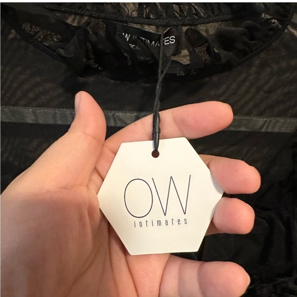 Black Sheer Ruffle Bodysuit NWT - Picture 10 of 10